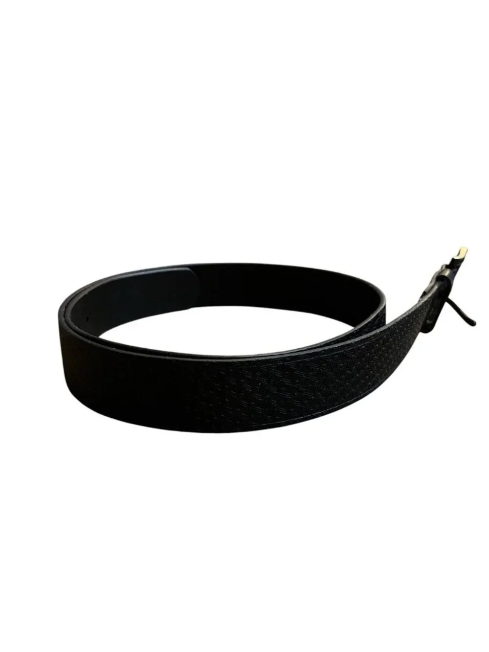 Nixon Mens Medium Black Full Grain Leather Belt 1.5 in Wide N Logo Print Buckle